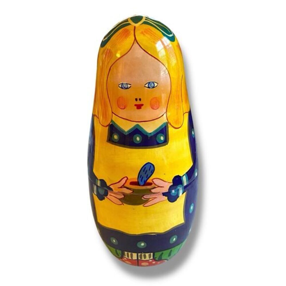 5.5" Wooden Nesting Dolls Hand Painted